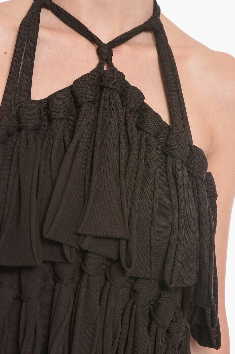 �ܥåƥ� �����ͥ� BOTTEGA VENETA ���󥰥ɥ쥹 �ɥ쥹 ��ǥ����� �֥饦�� Long dresses 650123V0FW02081 ���� ����̵�� ��åԥ�̵�� 2026AW dk