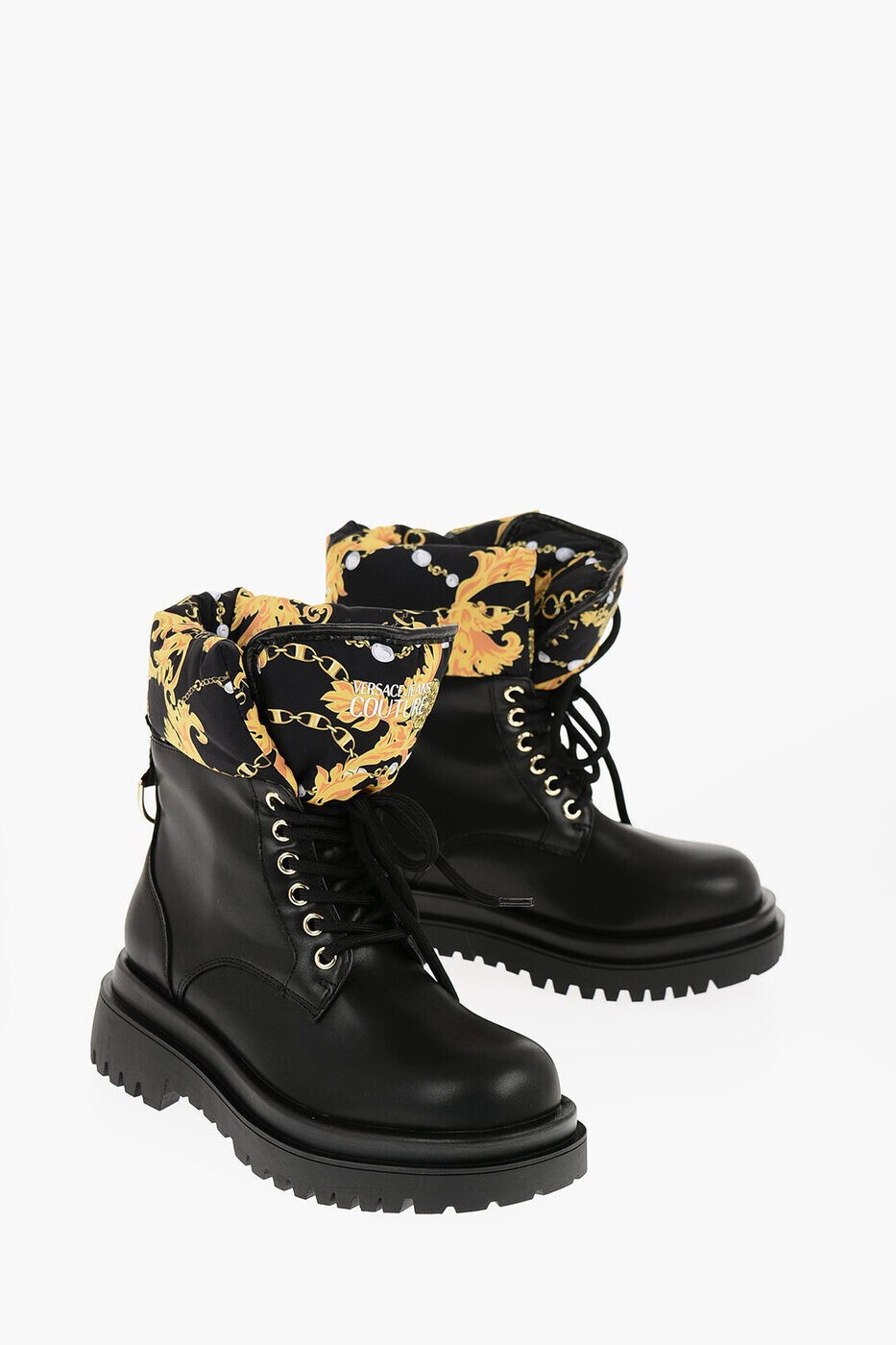 ヴェルサーチ VERSACE フラットブーツ ブーツ レディース ブラック Flat boots 75VA3S62 ZS869 G89 関..