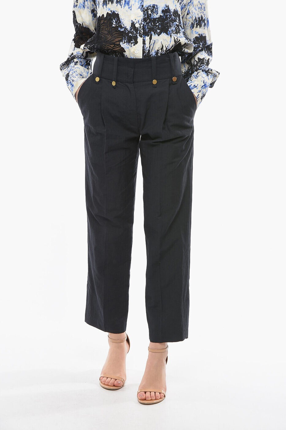 ユードン チョイ EUDON CHOI パンツ レディース ブルー Cargo trousers EC22SS6P 002 A/MIDNIGHT BLUE 関税 送料無料 ラッピング無料 2025SS dk(4)