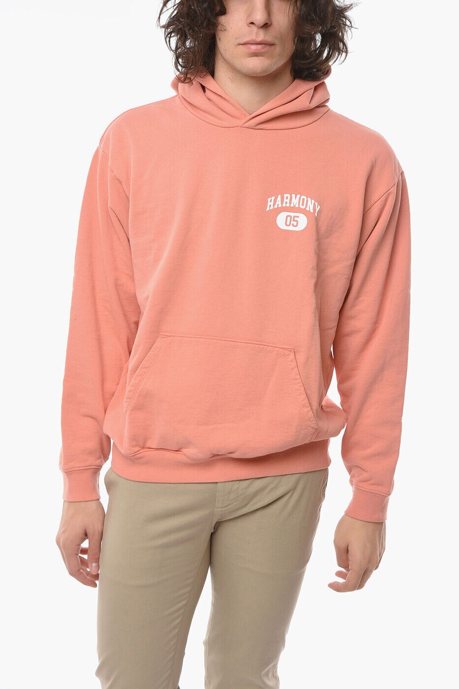 ハーモニー HARMONY クルーネックスウェットシャツ トレーナー メンズ ピンク Crew neck sweatshirts B..