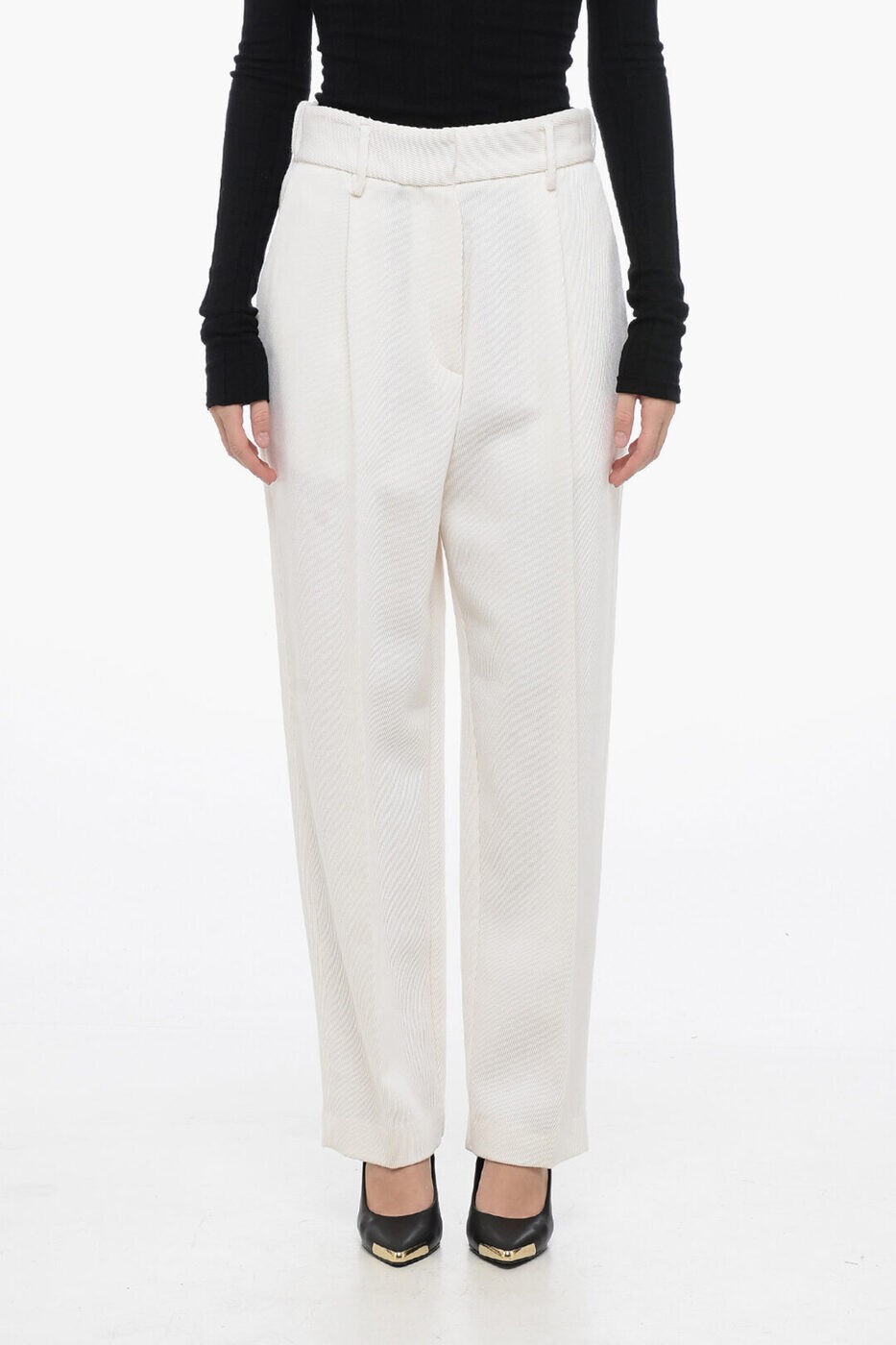 フォルテフォルテ FORTE FORTE パンツ レディース ホワイト Cargo trousers 8815 0 AVORIO 関税 送料無..