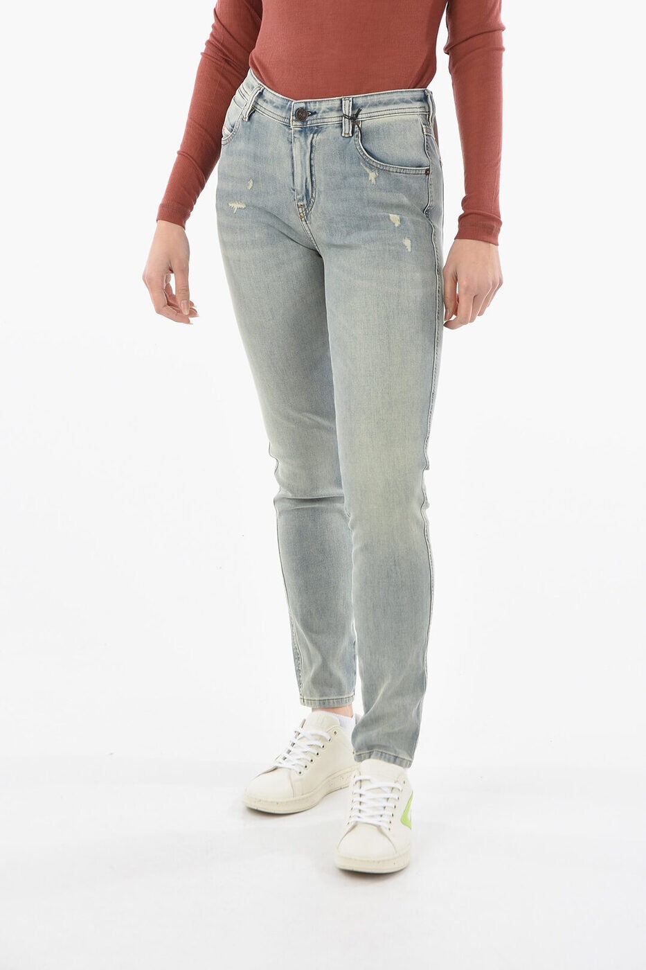 ディーゼル DIESEL レギュラーフィットジーンズ デニム レディース ブルー Regular fit jeans A03603 0..