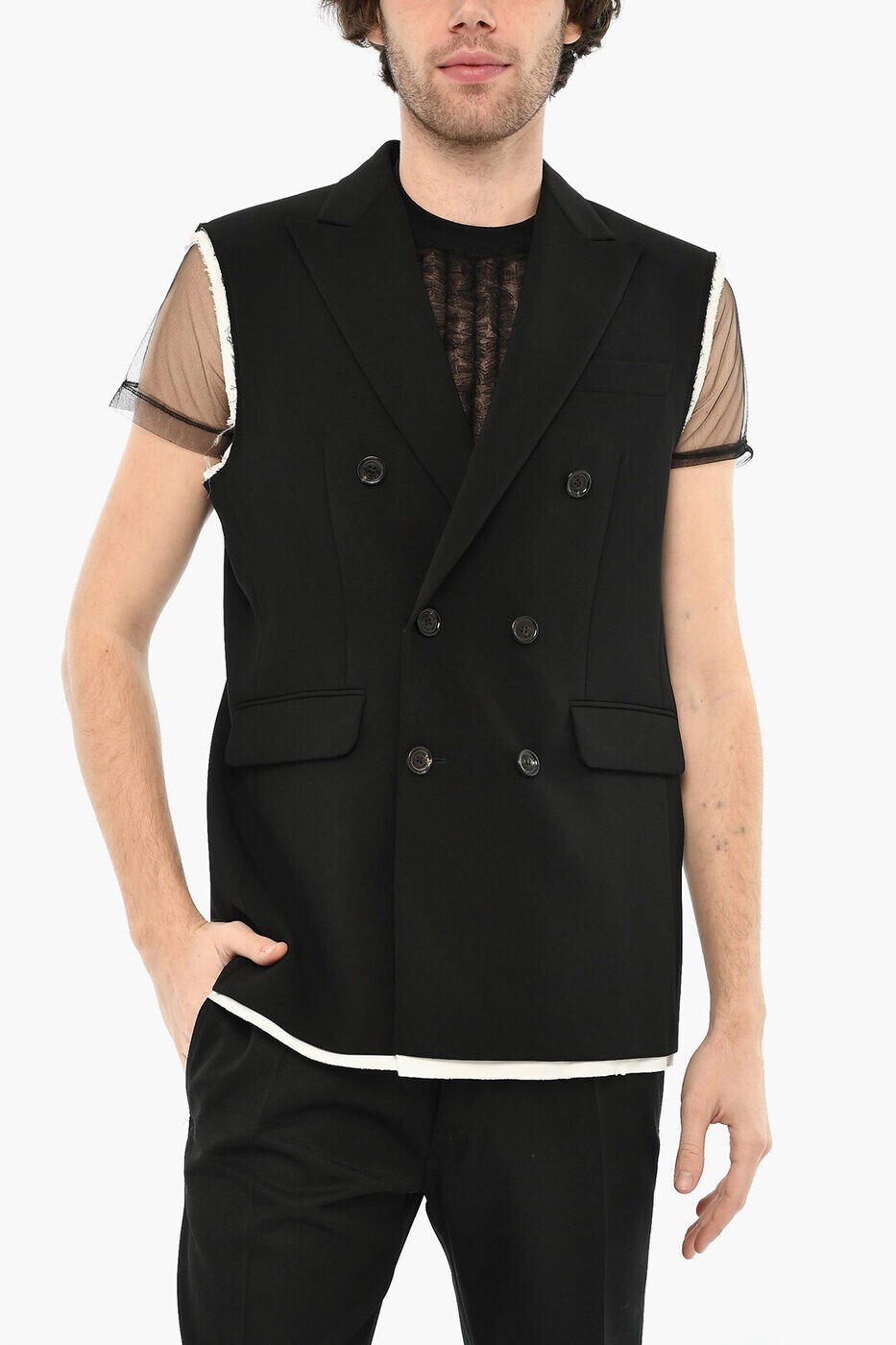 �ǥ��������������� DSQUARED2 �������ȥ����� �٥��� ��� �֥�å� Waistcoats S79FB0010 S60567 9...