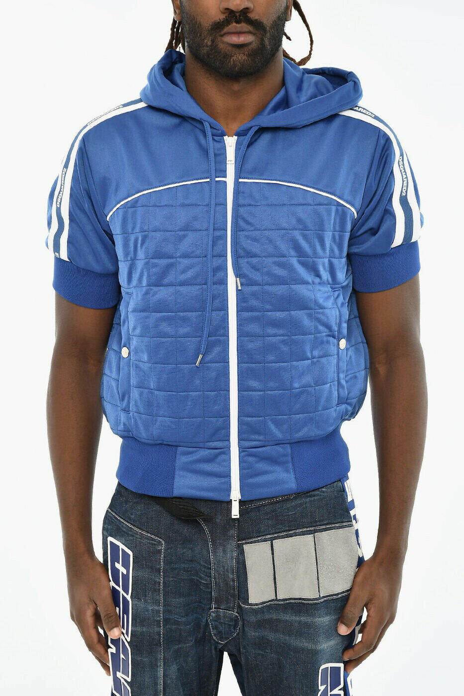 �ǥ��������������� DSQUARED2 ���롼�ͥå��������åȥ���� �ȥ졼�ʡ� ��� �֥롼 Crew neck sweatshirts...