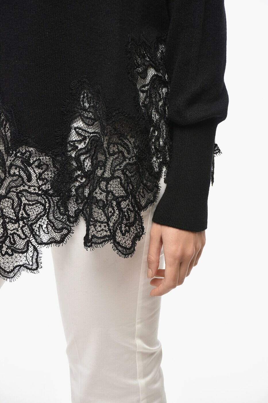 ����ޥ�� ������������� ERMANNO SCERVINO ���롼�ͥå������ѡ� �˥åȥ����� ��ǥ����� �֥�å� Crew neck jumpers D455M314APPYU 95708 ���� ����̵�� ��åԥ�̵�� 2026AW dk