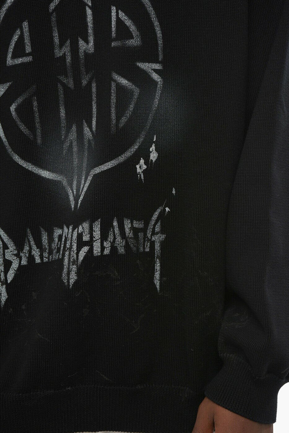 �Х�󥷥��� BALENCIAGA ���롼�ͥå������ѡ� �˥åȥ����� ��� �֥�å� Crew neck jumpers 793662 T3324 1070 ���� ����̵�� ��åԥ�̵�� 2026AW dk