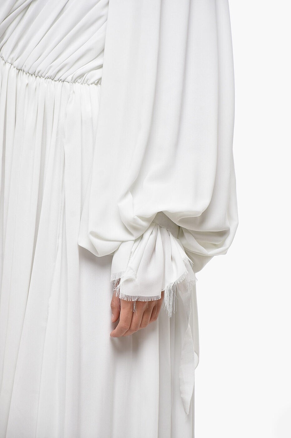 �Х�󥷥��� BALENCIAGA ���󥰥ɥ쥹 �ɥ쥹 ��ǥ����� �ۥ磻�� Long dresses 768711 TGO08 9000 ���� ����̵�� ��åԥ�̵�� 2026AW dk