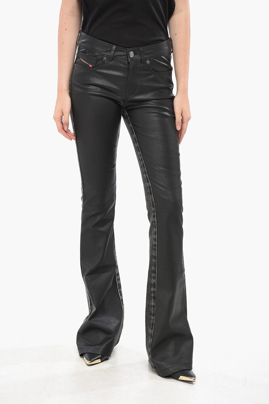 �ǥ������� DIESEL ���ܥ� �ѥ�� ��ǥ����� �֥�å� Trousers A14030 0LIBE 9XXA ���� ����̵�� ��åԥ�̵�� 2025AW dk