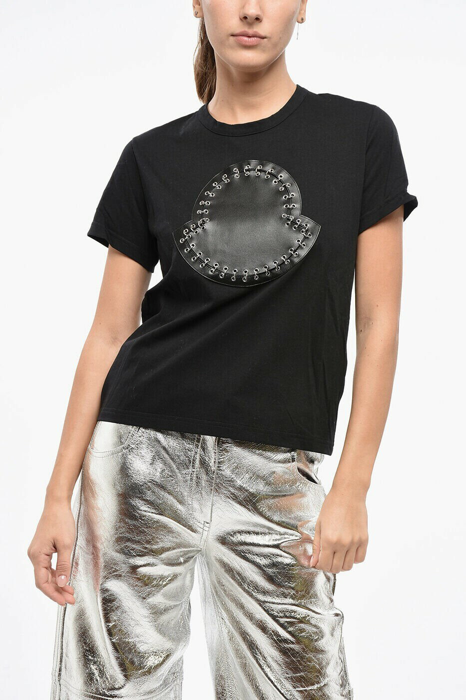 モンクレール MONCLER ポロシャツ Tシャツ レディース ブラック T-shirts and polo shirts 80518 00 829EE 999 関税 送料無料 ラッピング無料 2025AW dk(4.0)