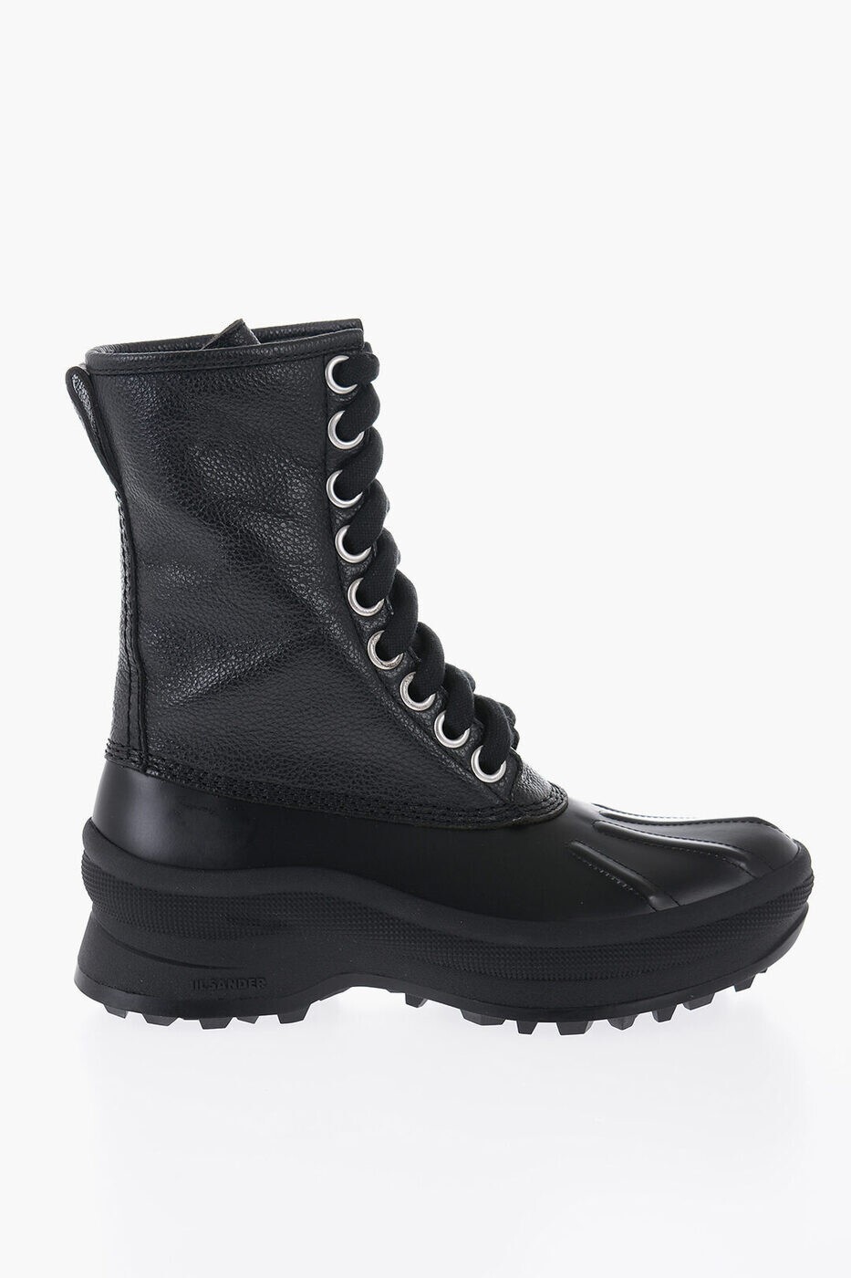 ���륵����� JIL SANDER �ե�åȥ֡��� �֡��� ��ǥ����� �֥�å� Flat boots J44WU0001 P4914 001 ���� ����̵�� ��åԥ�̵�� 2026SS dk