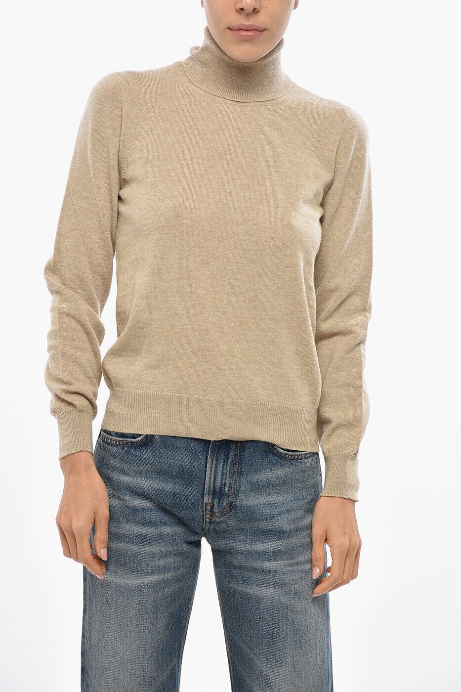 �ޡ��� MALO ���롼�ͥå������ѡ� �˥åȥ����� ��ǥ����� �١����� Crew neck jumpers DXC146 FCK09 E3243 ���� ��...