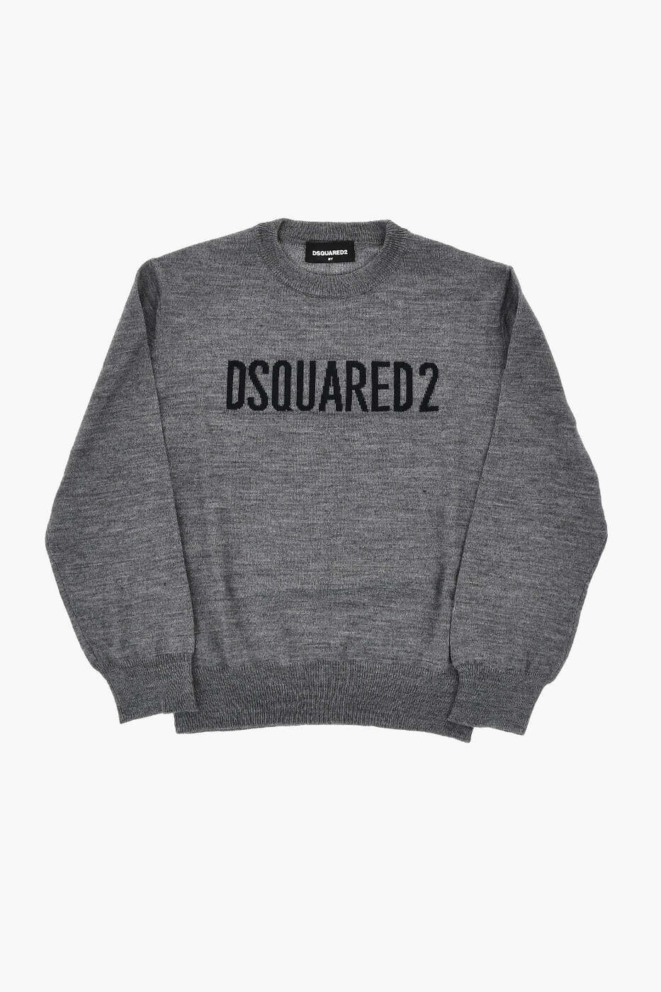 樂天商城 - ディースクエアード DSQUARED2 クルーネックジャンパー ニットウェア ボーイズ グレー Crew neck jumpers DQ1724 D003F DQ908 関税 送料無料 dk