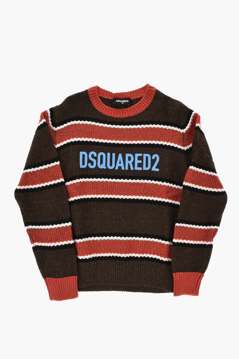 Rakuten - ディースクエアード DSQUARED2 クルーネックジャンパー ニットウェア ボーイズ ブラウン Crew neck jumpers DQ1939 D0A57 DQ770 関税 送料無料 dk