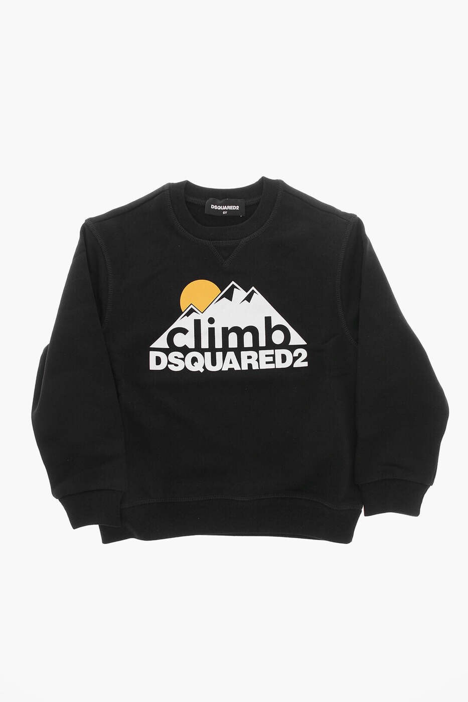 Rakuten - ディースクエアード DSQUARED2 クルーネックスウェットシャツ トレーナー ボーイズ ブラック Crew neck sweatshirts DQ1965 D0A41 DQ900 関税 送料無料 dk