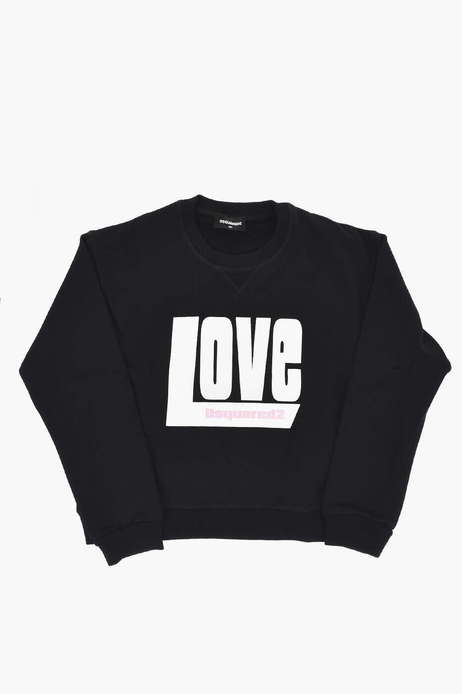 Rakuten - ディースクエアード DSQUARED2 クルーネックスウェットシャツ トレーナー ガールズ ブラック Crew neck sweatshirts DQ1966 D0094 DQ900 関税 送料無料 dk