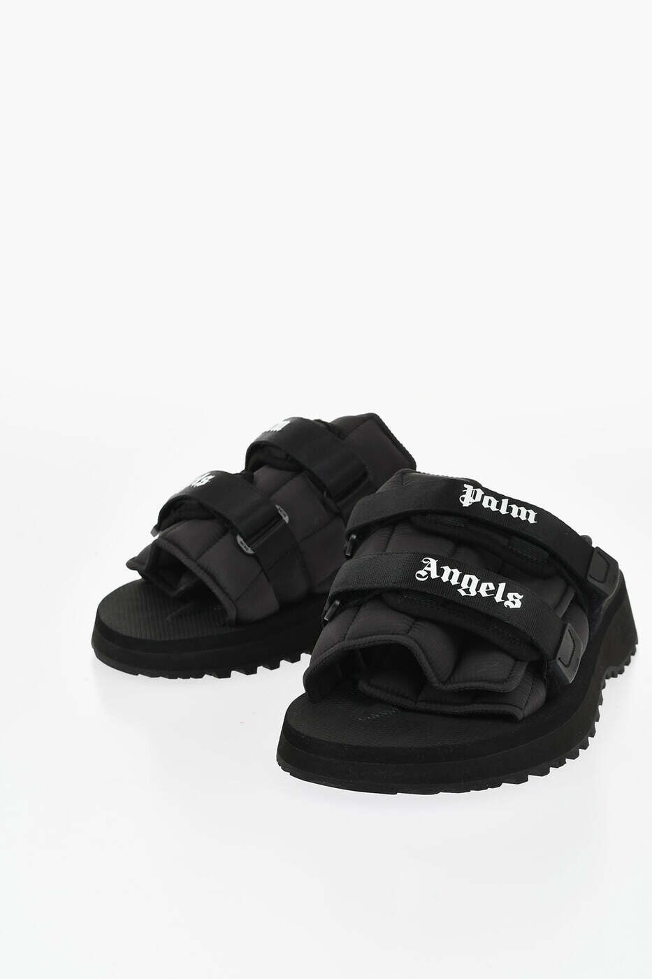 パーム エンジェルス PALM ANGELS フラットシューズ サンダル メンズ ブラック Flat Shoes PMIH015S25FAB0011010 関税 送料無料 2026SS dk