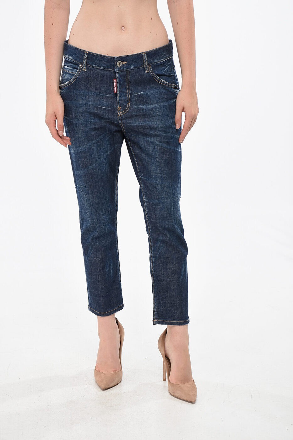 ディースクエアード DSQUARED2 レギュラーフィットジーンズ デニム レディース ブルー Regular fit jeans S75LB0820S30342470 関税 送料無料 ラッピング無料 2025AW dk