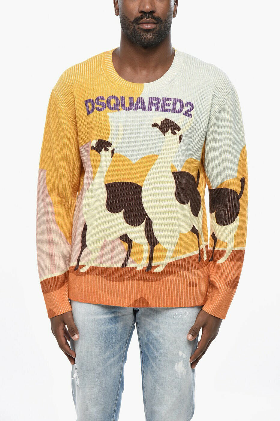 �ǥ��������������� DSQUARED2 ���롼�ͥå������ѡ� �˥åȥ����� ��� �������� Crew neck jumpers S74HA1261S1803...