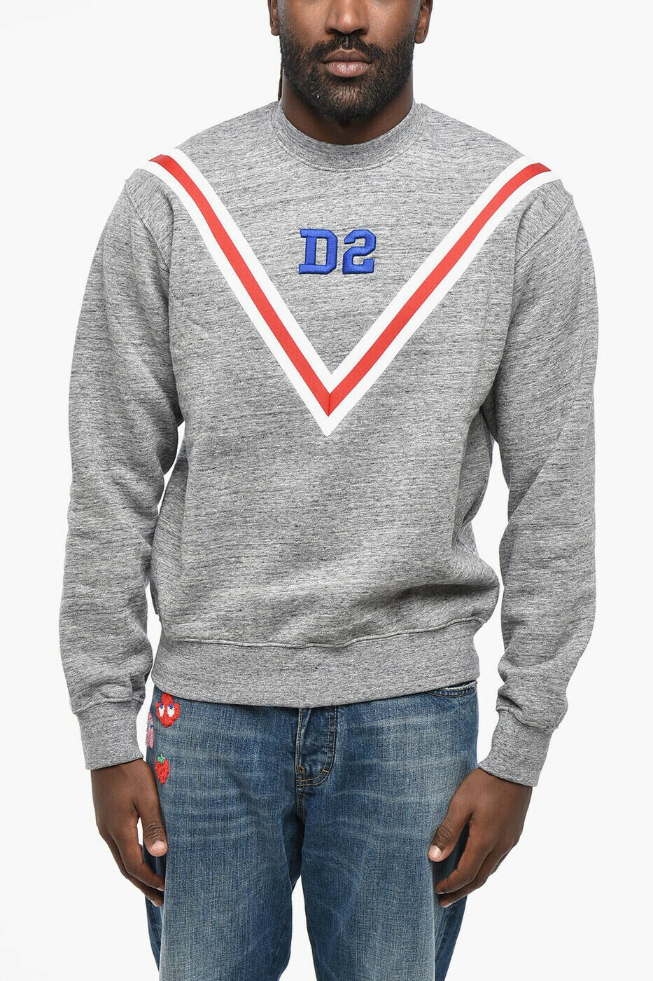 ディースクエアード DSQUARED2 クルーネックスウェットシャツ トレーナー メンズ グレー Crew neck swe..