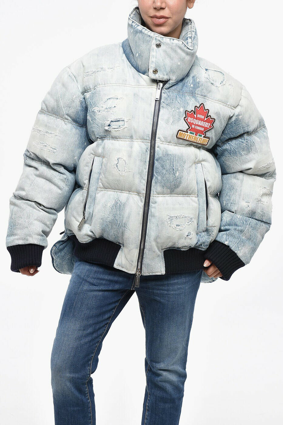 ǥ DSQUARED2 ܥС㥱å 㥱å ǥ ֥롼 Bomber jackets S72AM1028S30309470 ...