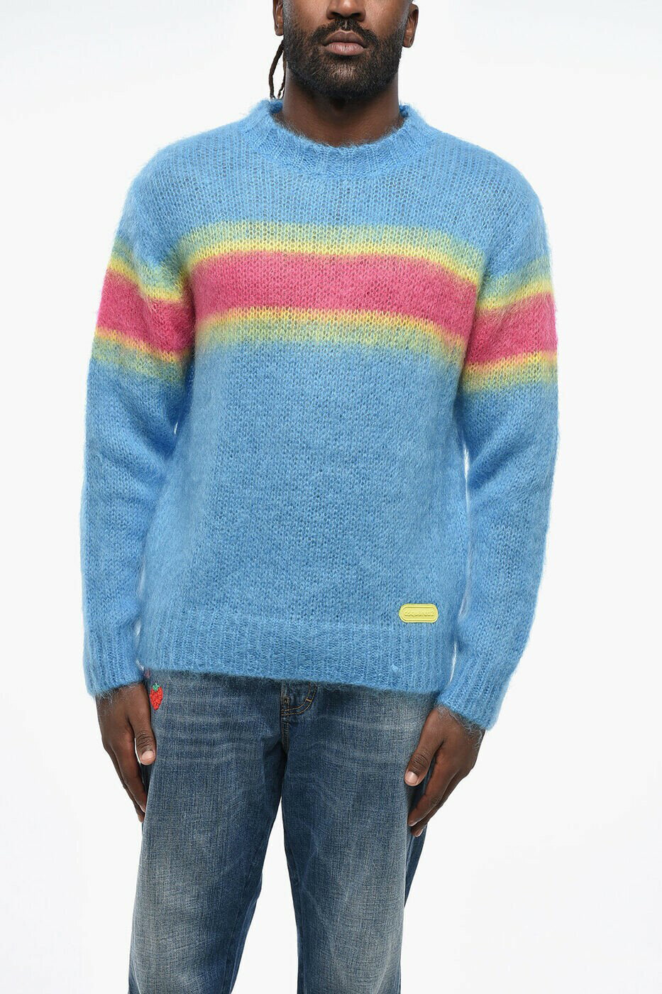 �ǥ��������������� DSQUARED2 ���롼�ͥå������ѡ� �˥åȥ����� ��� �֥롼 Crew neck jumpers S74HA1363S18300...