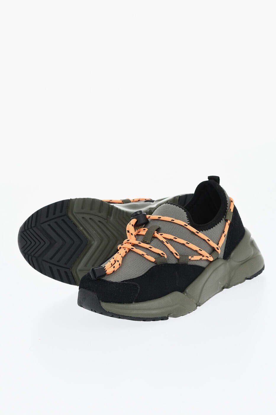 ディーゼル DIESEL フラットスニーカー スニーカー ボーイズ グリーン Flat sneakers BC0559 P6305 HA096 関税 送料無料 dk
