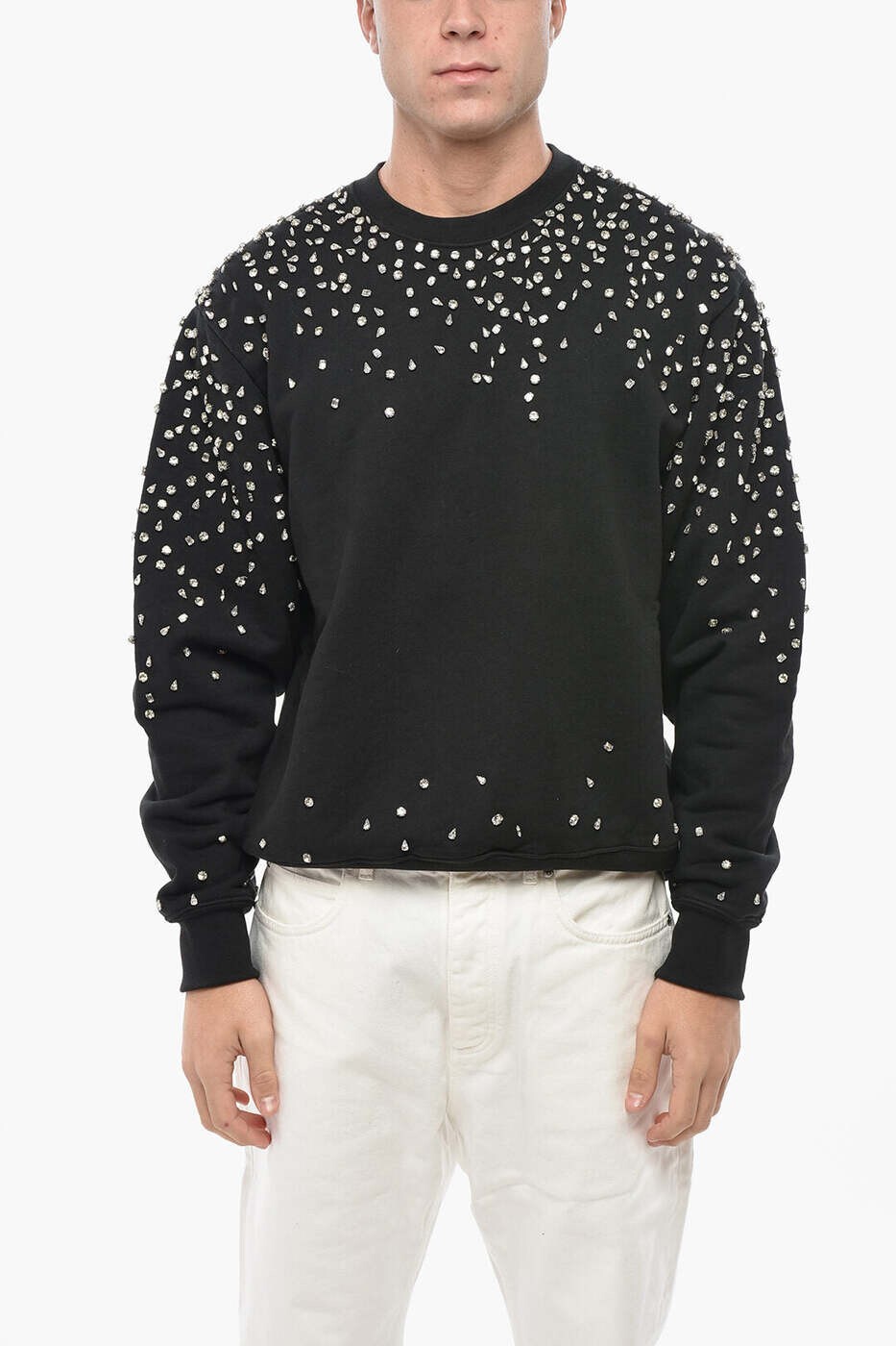 Hawaiian - 1989 STUDIO スウェットシャツ トレーナー メンズ ブラック Sweatshirts MFW24 301 CRYSTAL BLK 関税 送料無料 dk