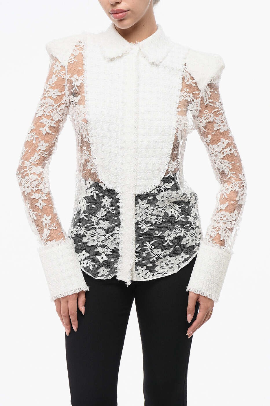 樂天商城 - バルマン BALMAIN シャツ レディース ホワイト Shirts YF0HS210CC600FA 関税 送料無料 dk
