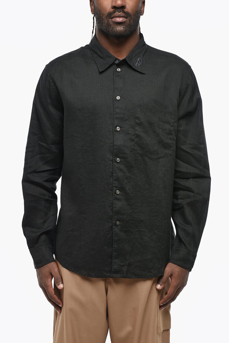 楽天BRANDSHOP・クラージュ楽天市場店ディーゼル DIESEL シャツ メンズ ブラック Casual shirts A12853 0LIAL 97W 関税 送料無料 ラッピング無料 2025AW dk