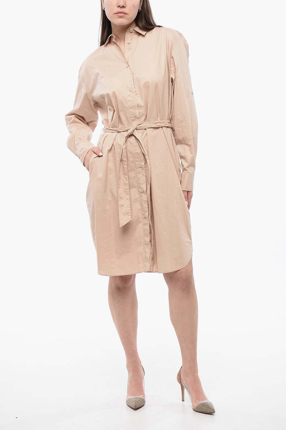 ウールリッチ WOOLRICH ロングドレス ドレス レディース ベージュ Long dresses CFWRDR0009FRUT1509 8925 関税 送料無料 2026SS dk