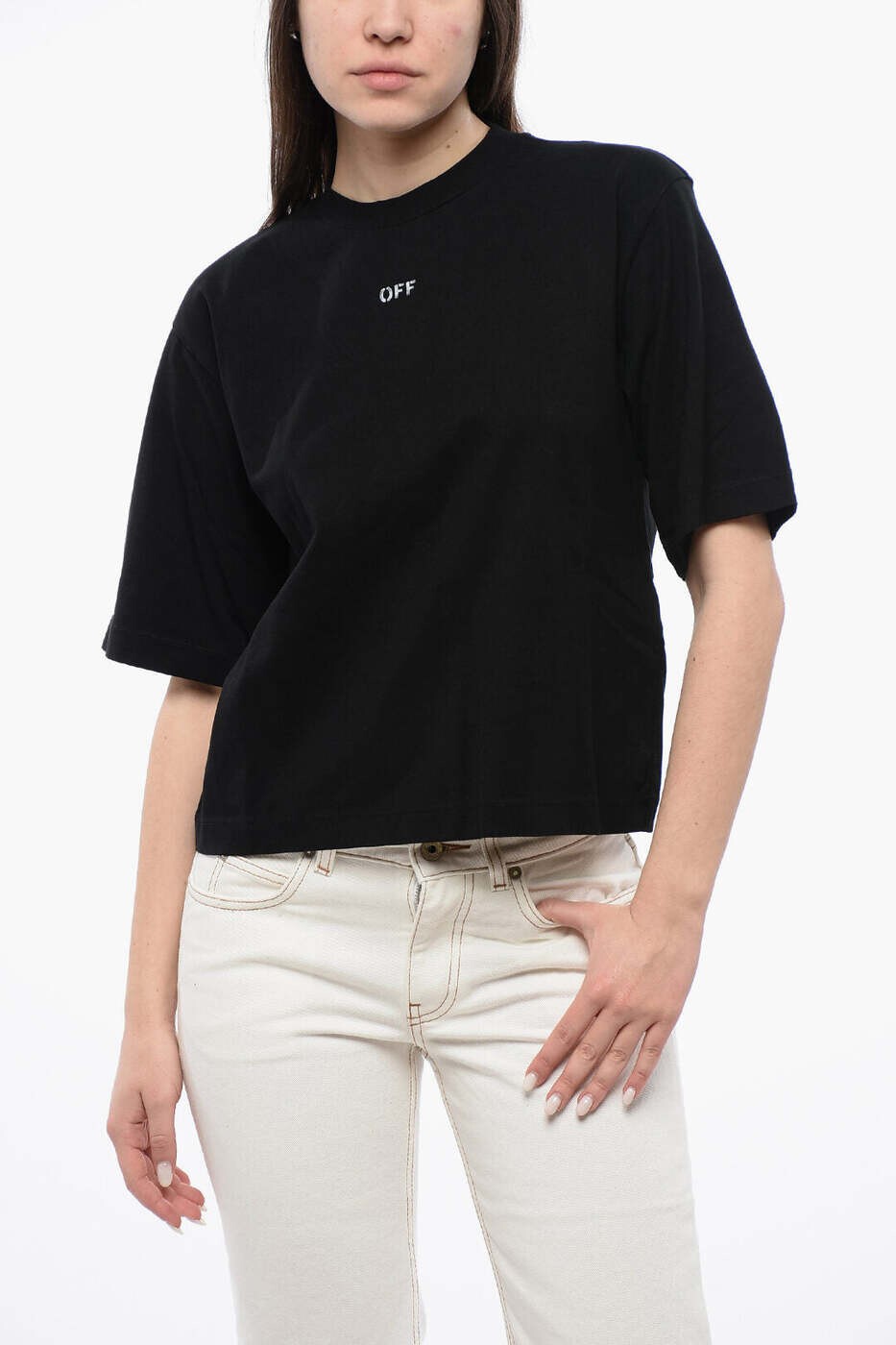 Rakuten - オフホワイト OFF WHITE ポロシャツ Tシャツ レディース ブラック T-shirts and polo shirts OWAA124S24JER0071010 関税 送料無料 dk