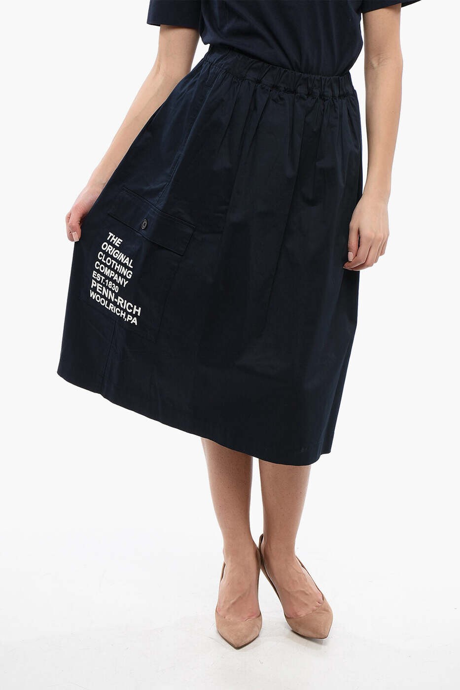 ウールリッチ WOOLRICH ミニバッグ スカート レディース ブルー Mini-skirts CFWYSK0004FRUT2232 3989 関税 送料無料 2026SS dk
