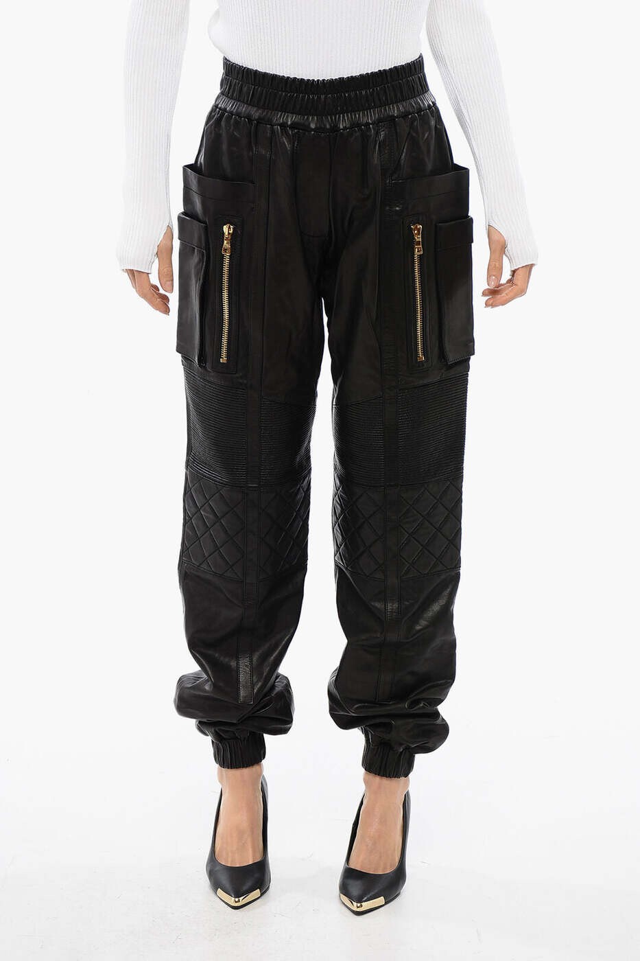 バルマン BALMAIN ズボン パンツ レディース ブラック Trousers XF0QG015LB32 0PA 関税 送料無料 2026SS dk