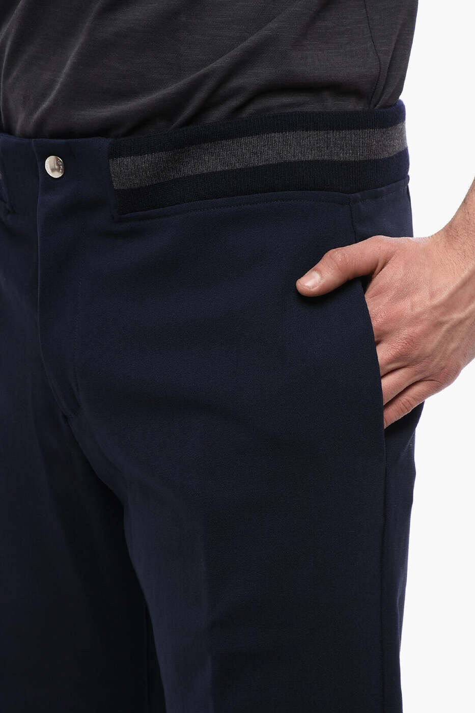 BRANDSHOP「il Tesoro」のオフホワイト OFF WHITE ズボン パンツ メンズ ブルー Trousers OMCO025F23 FAB001 4747 関税 送料無料 dk｜アングル3