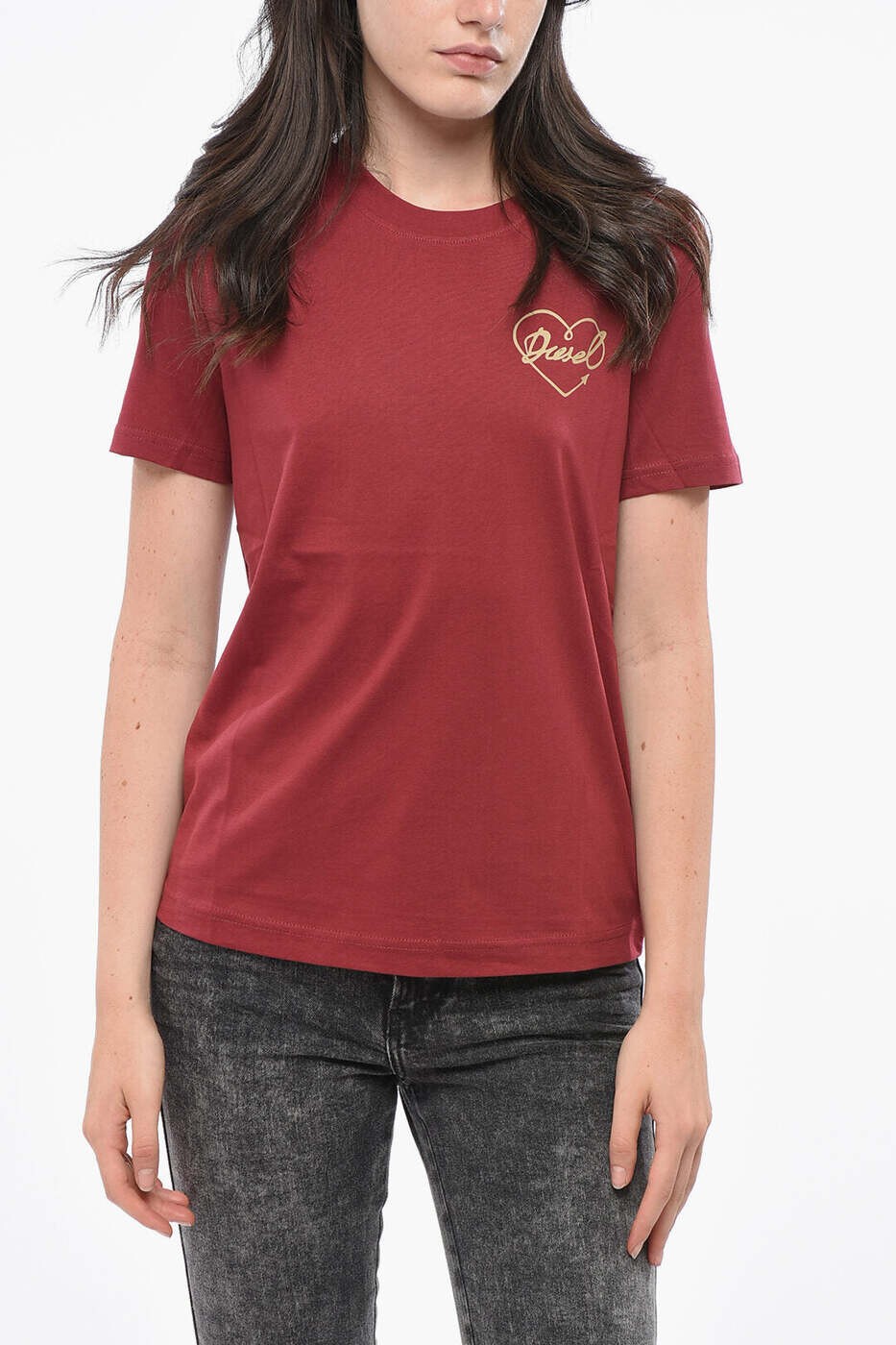 T-Shirts （Long-Sleeved） - ディーゼル DIESEL ポロシャツ Tシャツ レディース レッド T-shirts and polo shirts A16984 RHERA 44D 関税 送料無料 dk