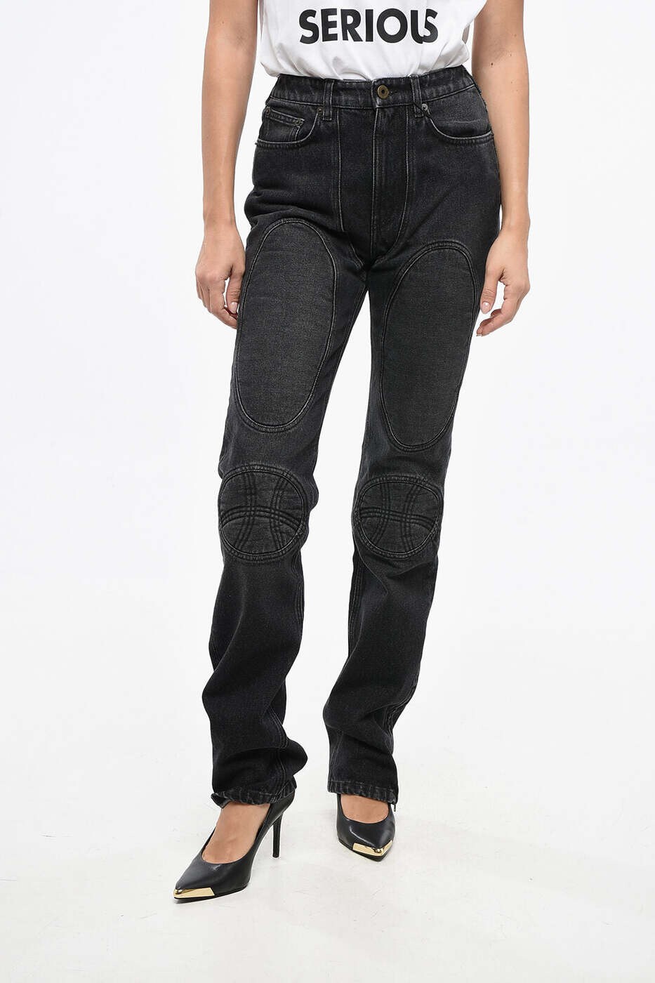 樂天商城 - ジャンポール・ゴルチエ JEAN PAUL GAULTIER デニム レディース ブラック Jeans JE148LP D016 00006 関税 送料無料 dk
