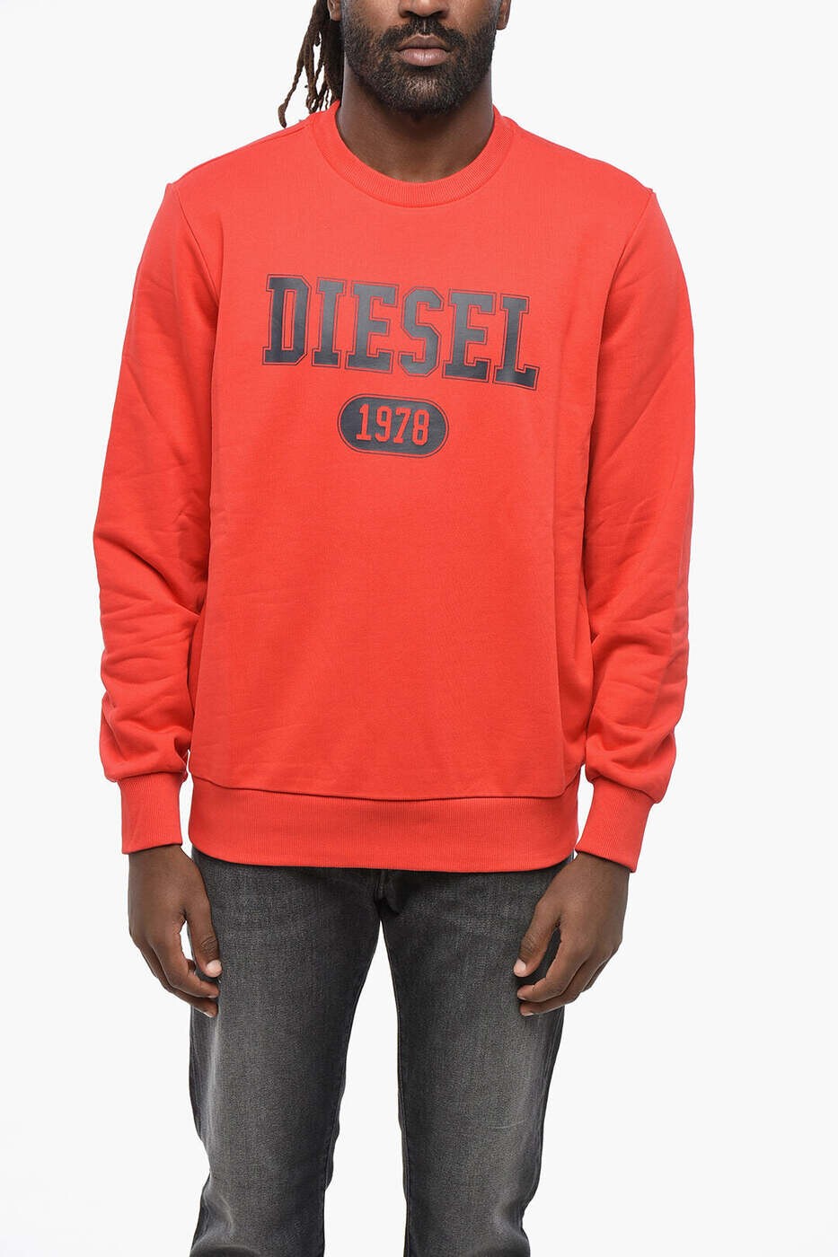 ディーゼル カットソー XS 赤 レッド 長袖 メッシュ ボーダー柄 DIESEL - ディーゼル カットソー XS 赤 レッド 長袖 メッシュ ボーダー