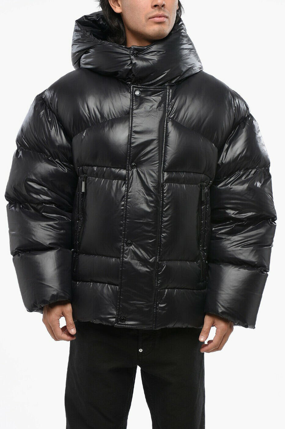 �ǥ��������������� DSQUARED2 �Х��������㥱�å� ���㥱�å� ��� �֥�å� Biker jackets S79AM0062 S60518 900 ...