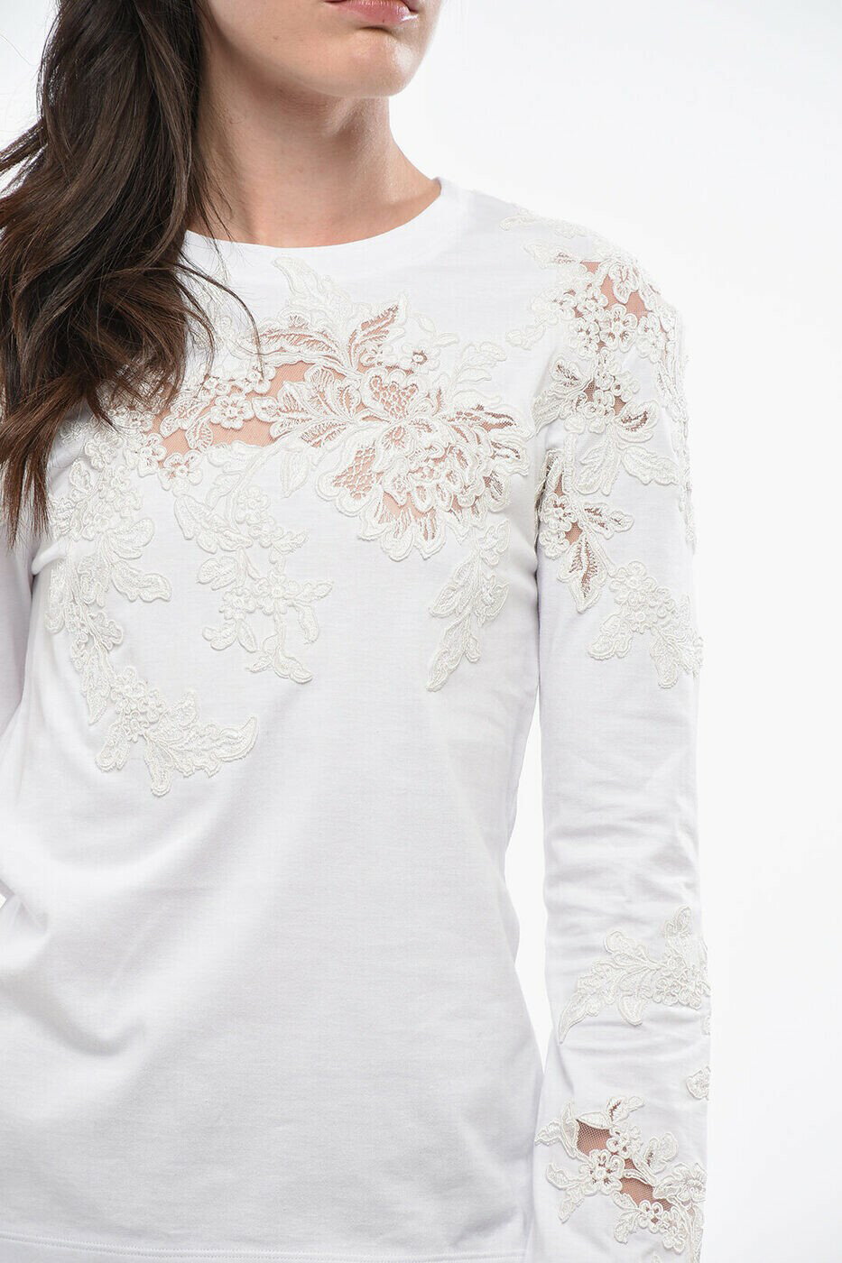 ����ޥ�� ������������� ERMANNO SCERVINO ���󥰥��꡼��T����� T����� ��ǥ����� �ۥ磻�� Long sleeve t-shirts D452L324DUX 10601 ���� ����̵�� ��åԥ�̵�� 2026AW dk