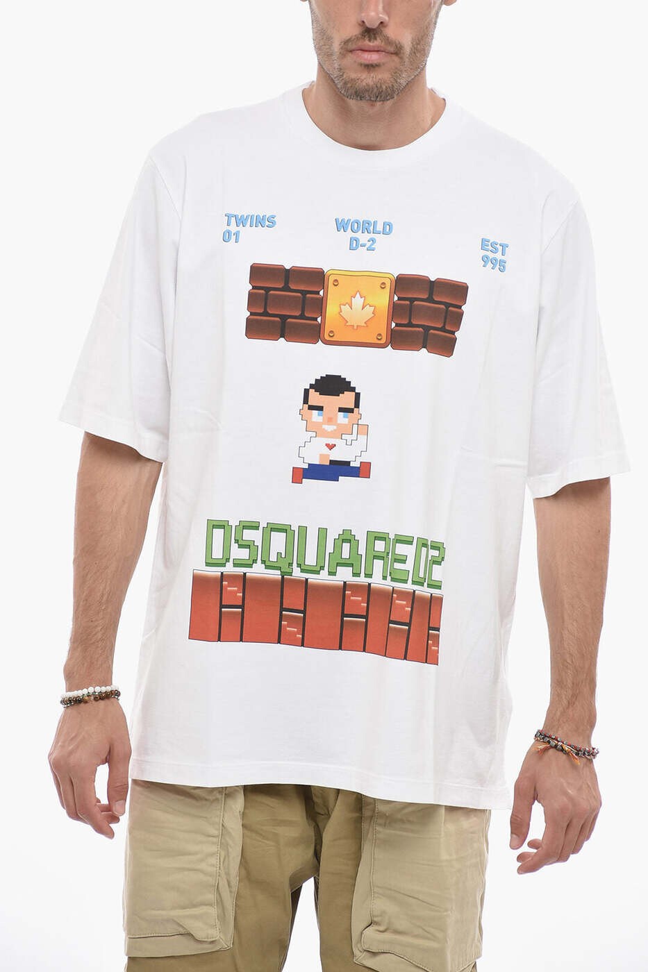 樂天商城 - ディースクエアード DSQUARED2 Tシャツ メンズ ホワイト T-shirts S74GD1179 S24581 100 関税 送料無料 dk