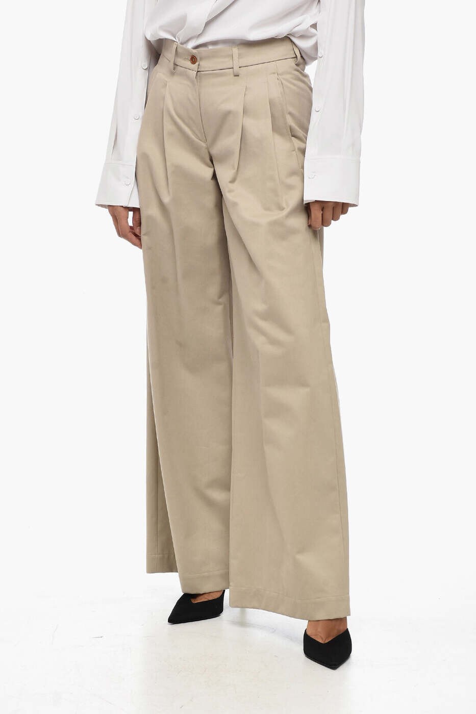 ジェジア JEJIA パンツ レディース ベージュ Cargo trousers P018 1907 ...