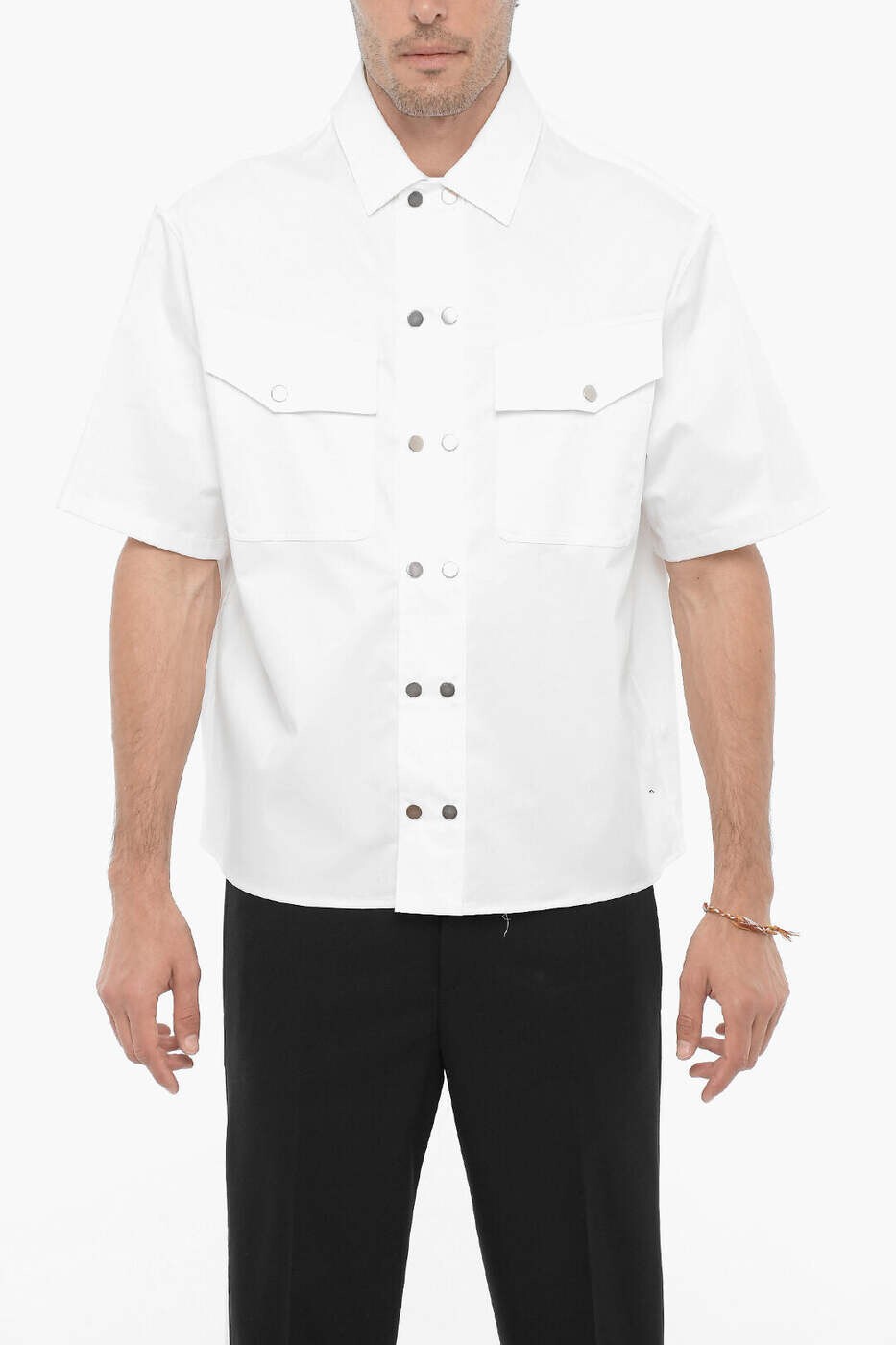 ニール バレット NEIL BARRETT シャツ メンズ ホワイト Shirts NBV6CM181A V022 100 関税 送料無料 dk