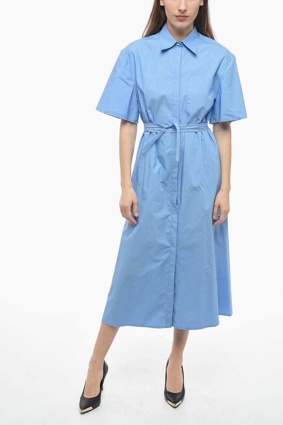 Rakuten - デパートメント ファイブ DEPARTMENT FIVE ワンピース ドレス レディース ブルー Dresses DA0392TF0020 804 関税 送料無料 dk