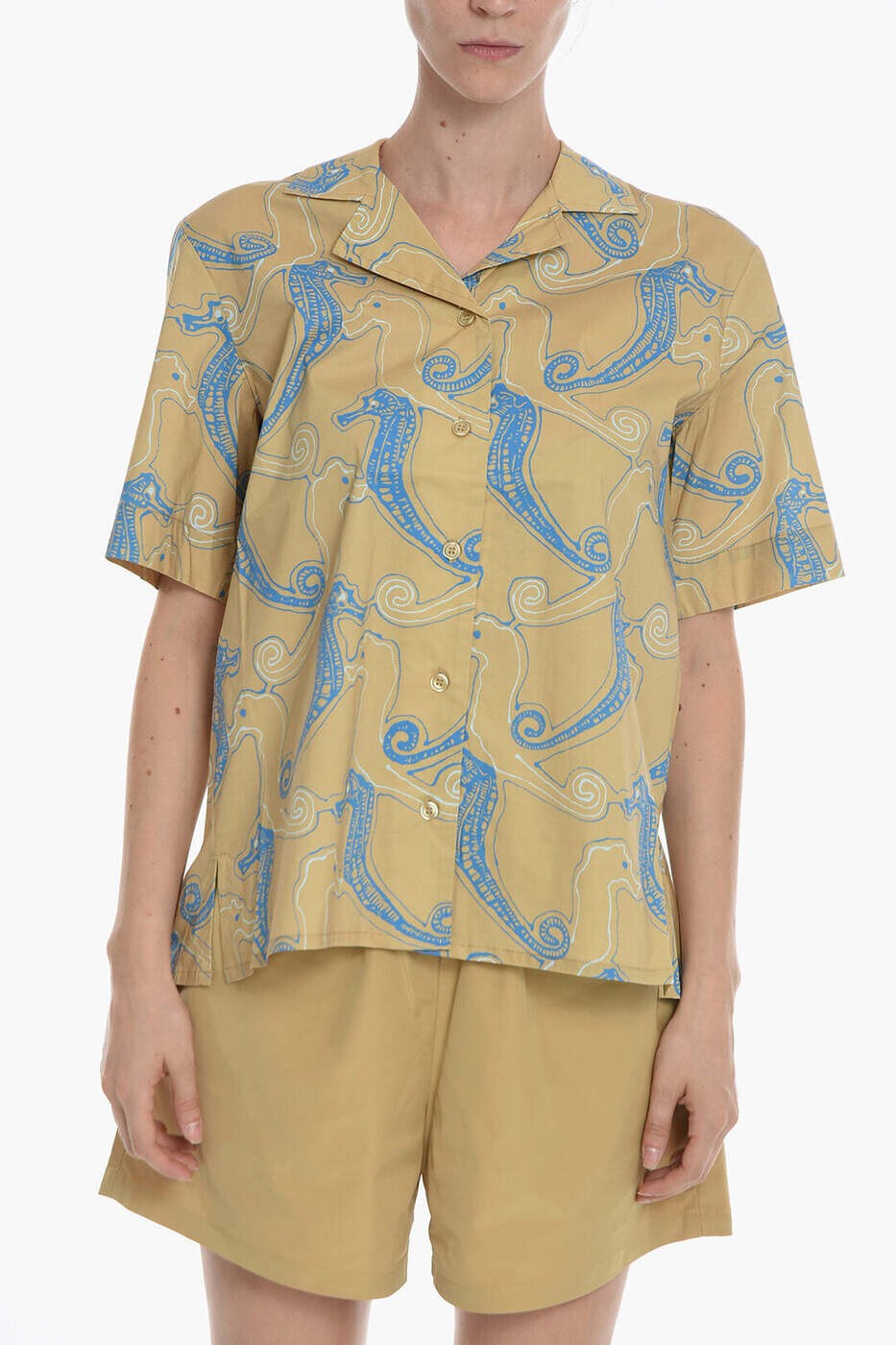サムソ サムソ SAMSOE&SAMSOE シャツ レディース ベージュ Shirts F22200105 0 AQUA SEAHORSE 関税 送料無料 dk