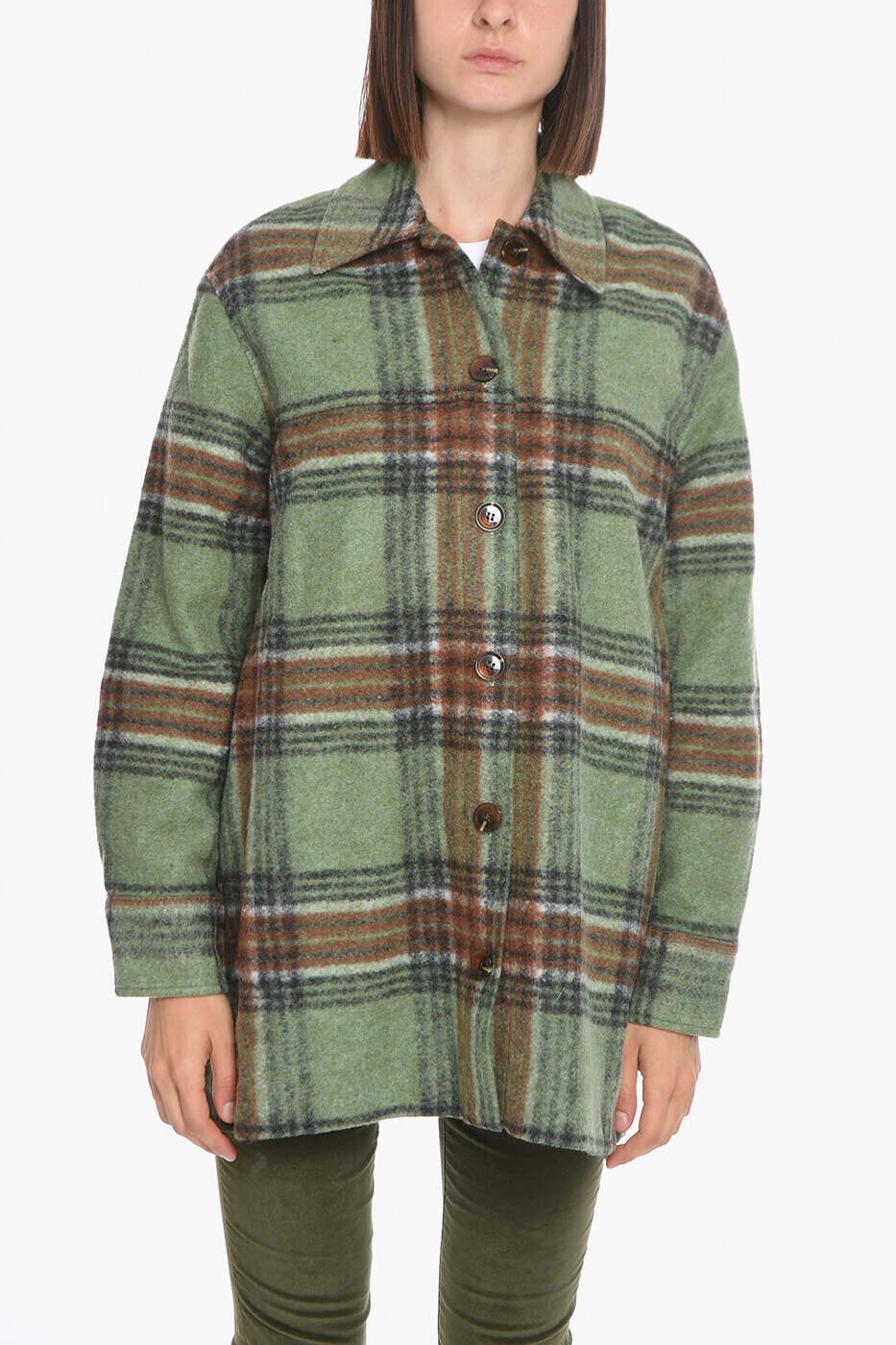 サムソ サムソ SAMSOE&SAMSOE シャツ レディース グリーン Shirts F21400020 0 00101 関税 送料無料 dk