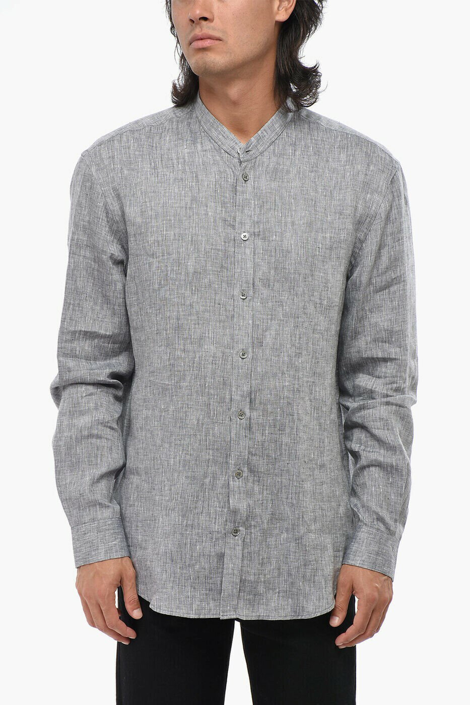 エンポリオ アルマーニ EMPORIO ARMANI シャツ メンズ グレー Casual shirts D41SMG D10F9 611 関税 送..