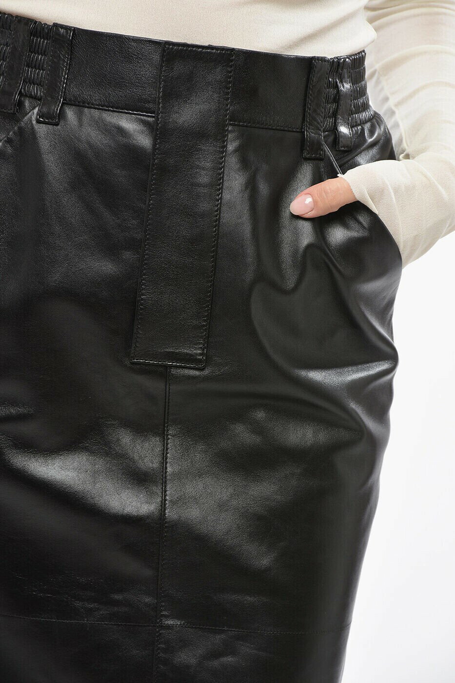 ���� ���������� SAINT LAURENT PARIS �������� ��ǥ����� �֥�å� Skirts 803422 YC2TE 1000 ���� ����̵�� ��åԥ�̵�� 2026AW dk