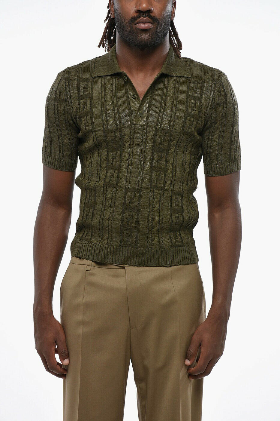 フェンディ FENDI クルーネックジャンパー ニットウェア メンズ グリーン Crew neck jumpers FZC162ASG..