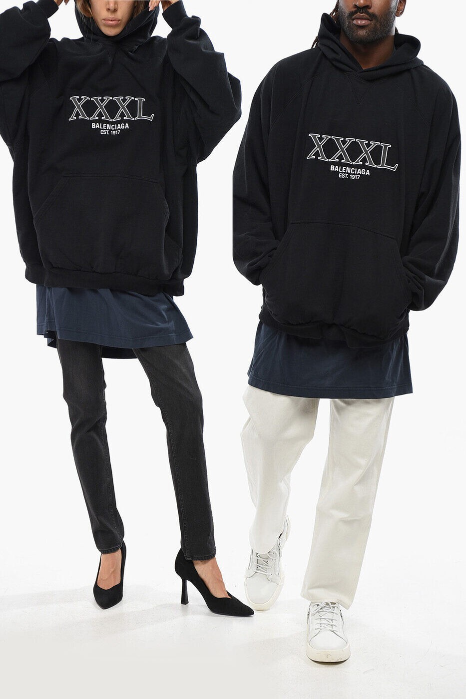 �Х�󥷥��� BALENCIAGA ���롼�ͥå��������åȥ���� �ȥ졼�ʡ� ��� �֥�å� Crew neck sweatshirts 720406 TNV...