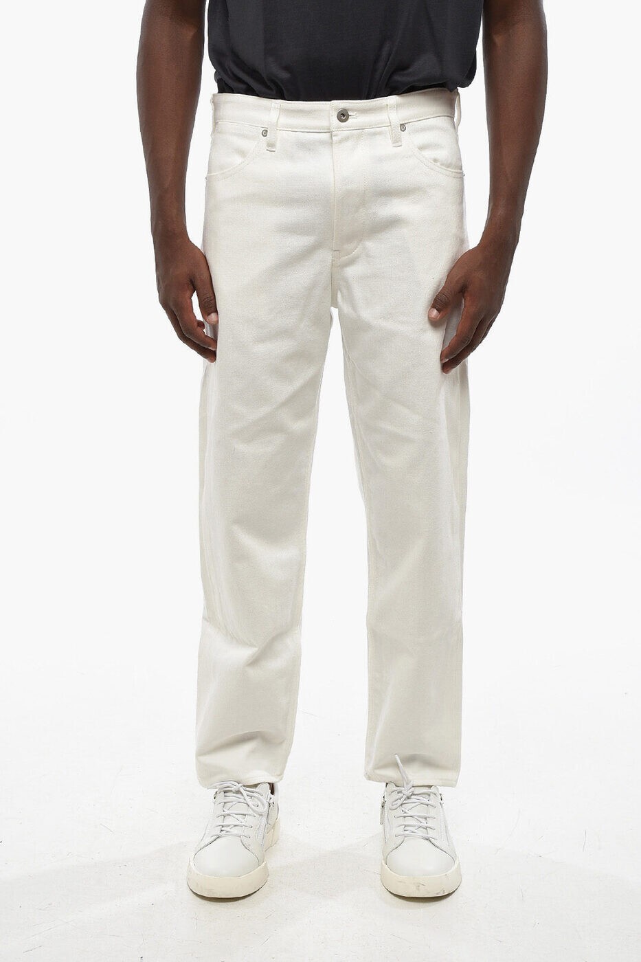 ジル サンダー JIL SANDER レギュラーフィットジーンズ デニム メンズ ホワイト Regular fit jeans J47..